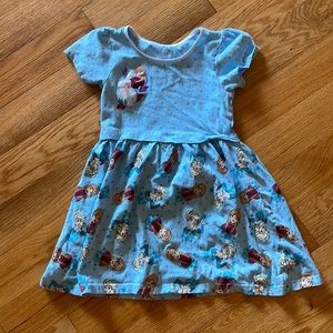 Disney Frozen girls short sleeve dress - size 6, but fits more like size 4